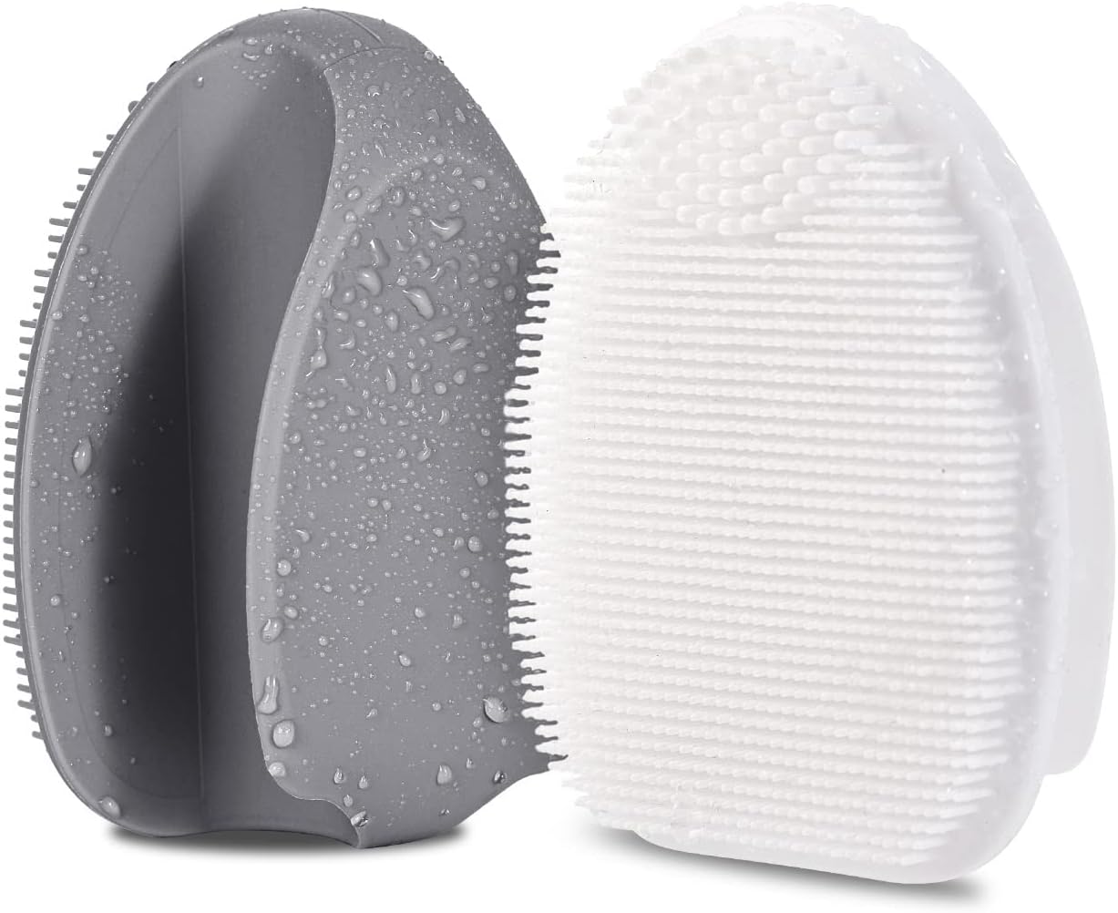Silicone Face Scrubber,Manual Exfoliating Brush,Handheld Facial Cleansing Brush for Women Men