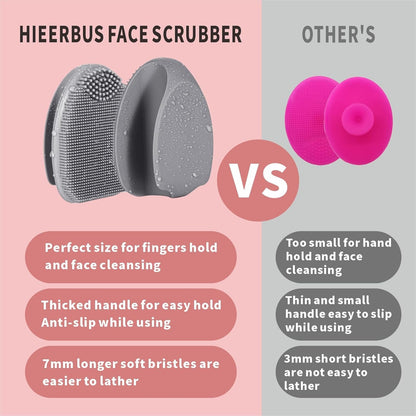 Silicone Face Scrubber,Manual Exfoliating Brush,Handheld Facial Cleansing Brush for Women Men