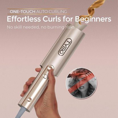 CurlPro Plus Hair Curler Automatic Rotating - Long Barrel Curling Wand for Long Hair